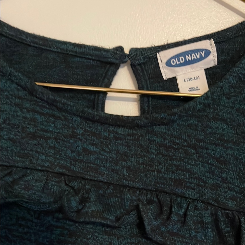 Old Navy Ruffle Green Top - Picture 2 of 4